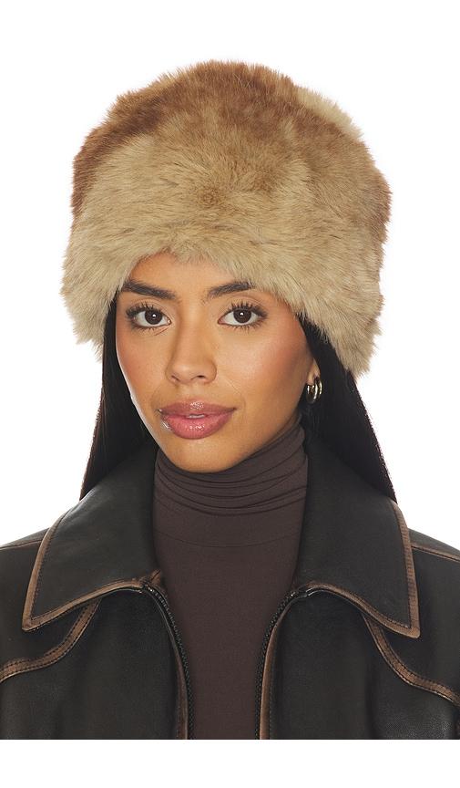 apparis margot pillbox hat in tan.