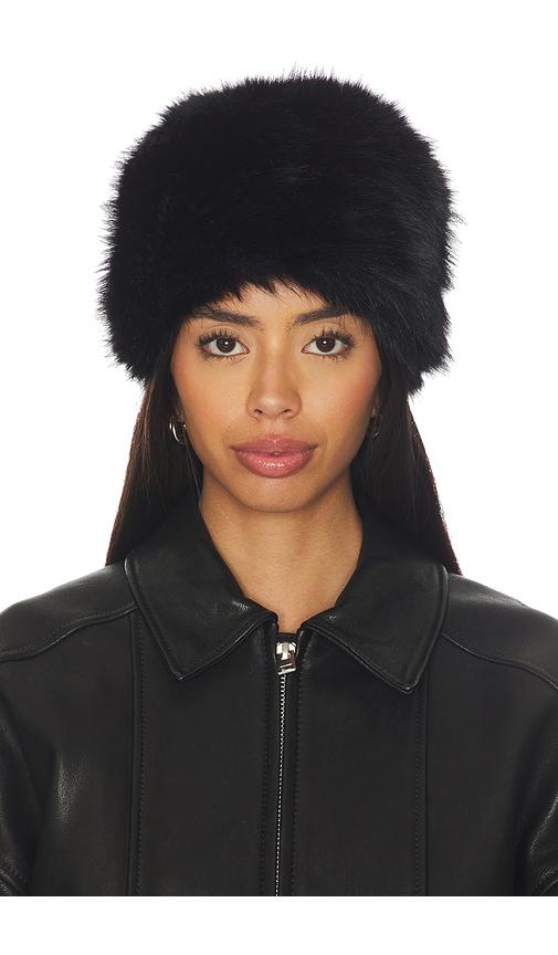 apparis margot sable pillbox hat in black.
