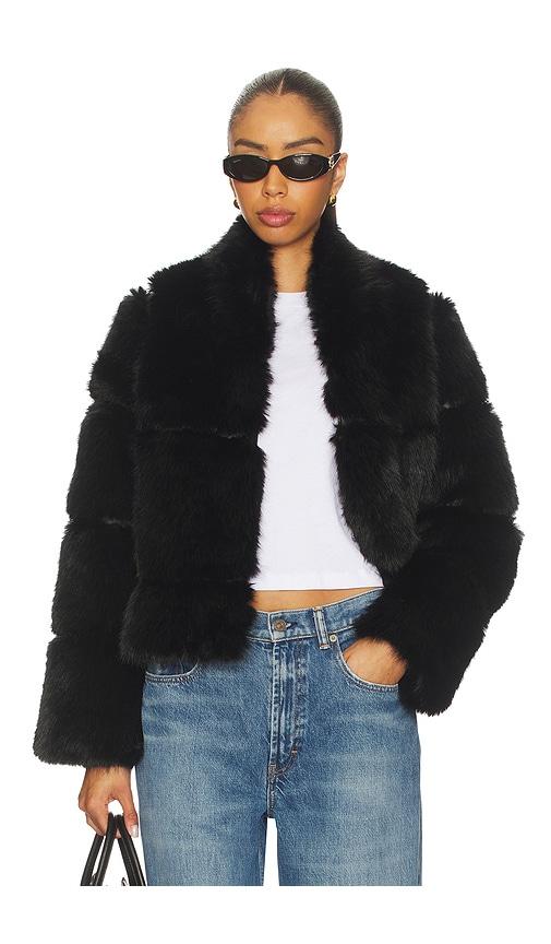 apparis sai sable coat in black. - size l (also in xl)