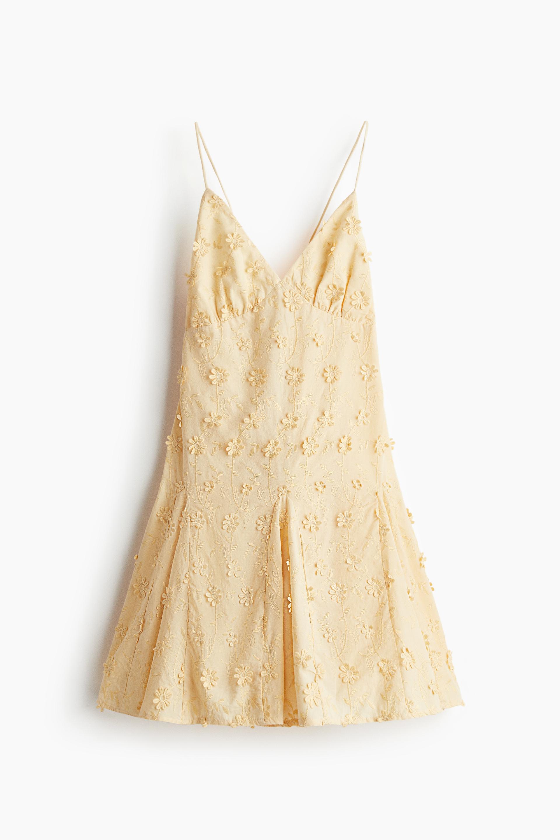 appliquéd cotton dress