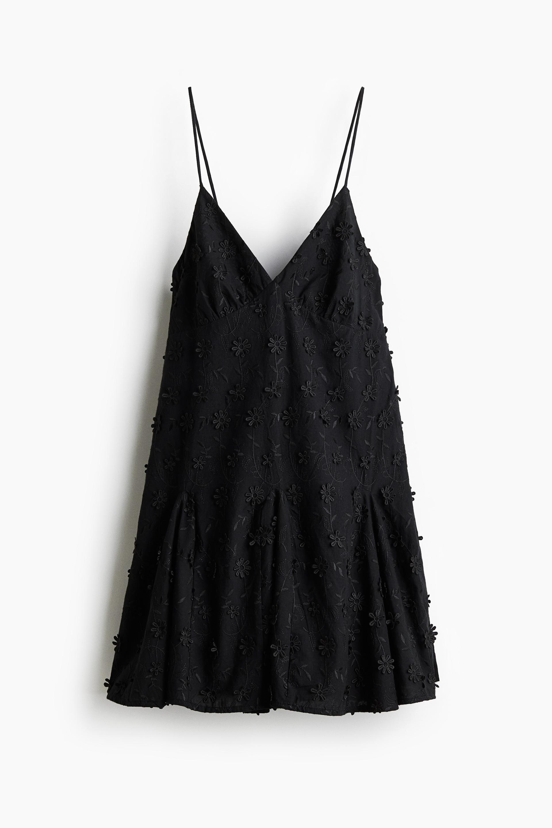 appliquéd cotton dress