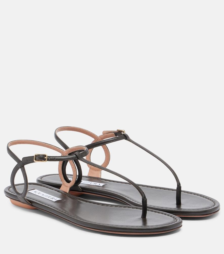 aquazzura almost bare leather thong sandals