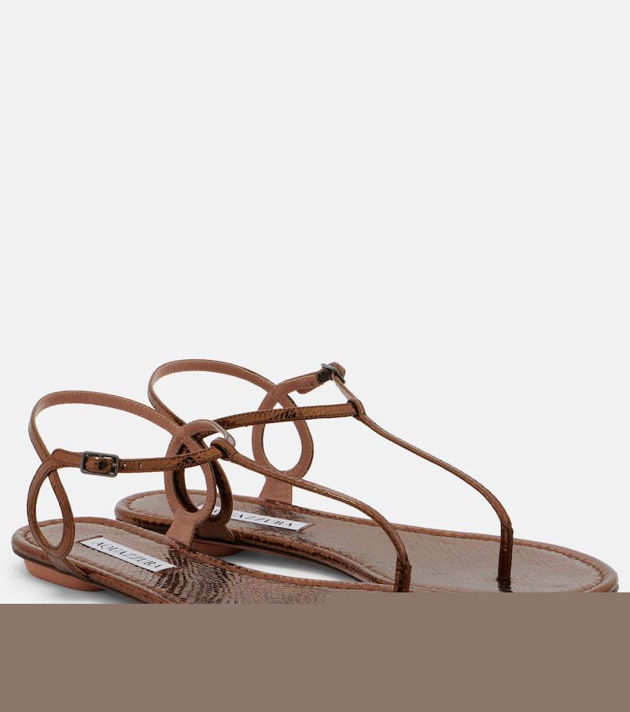 aquazzura almost bare leather thong sandals