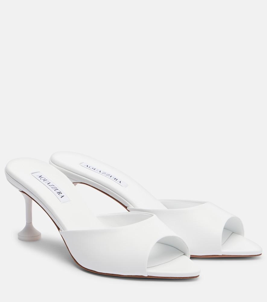 aquazzura bisous leather mules