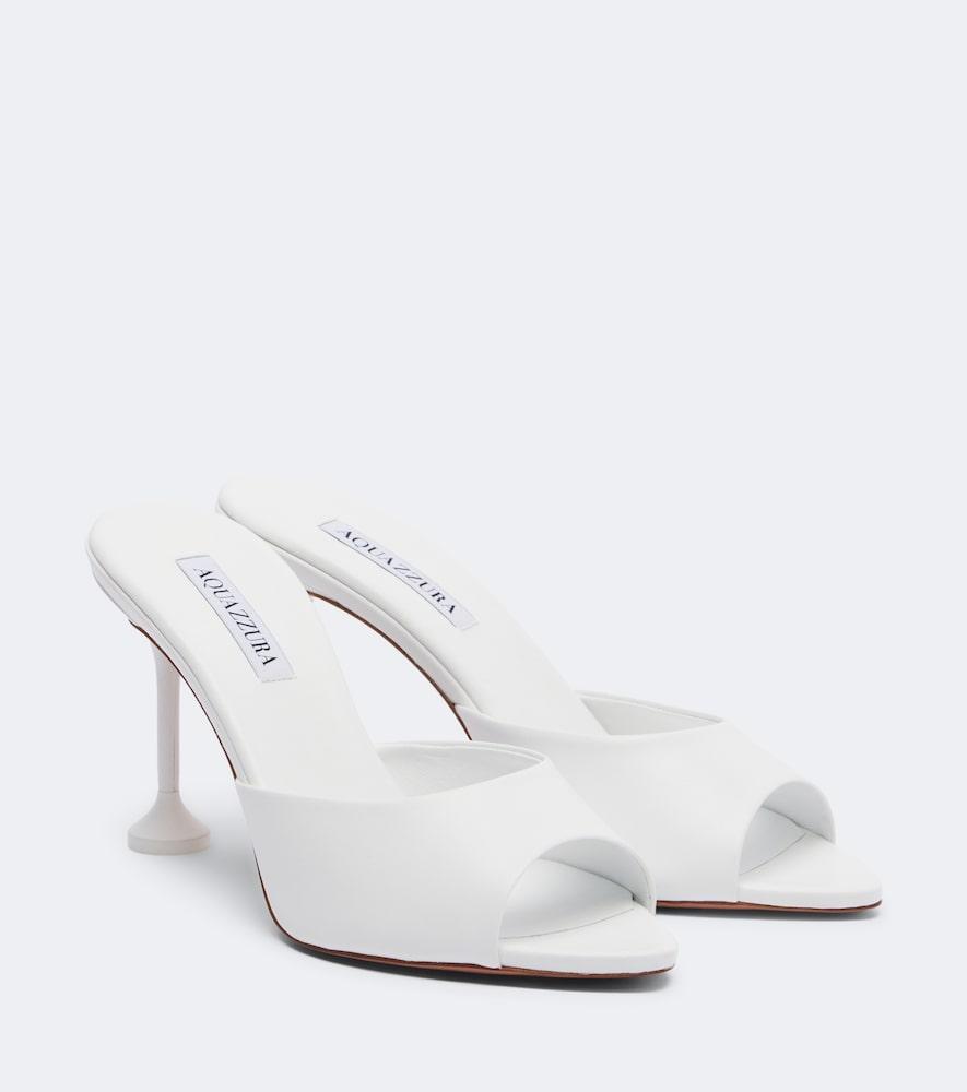 aquazzura bisous leather mules