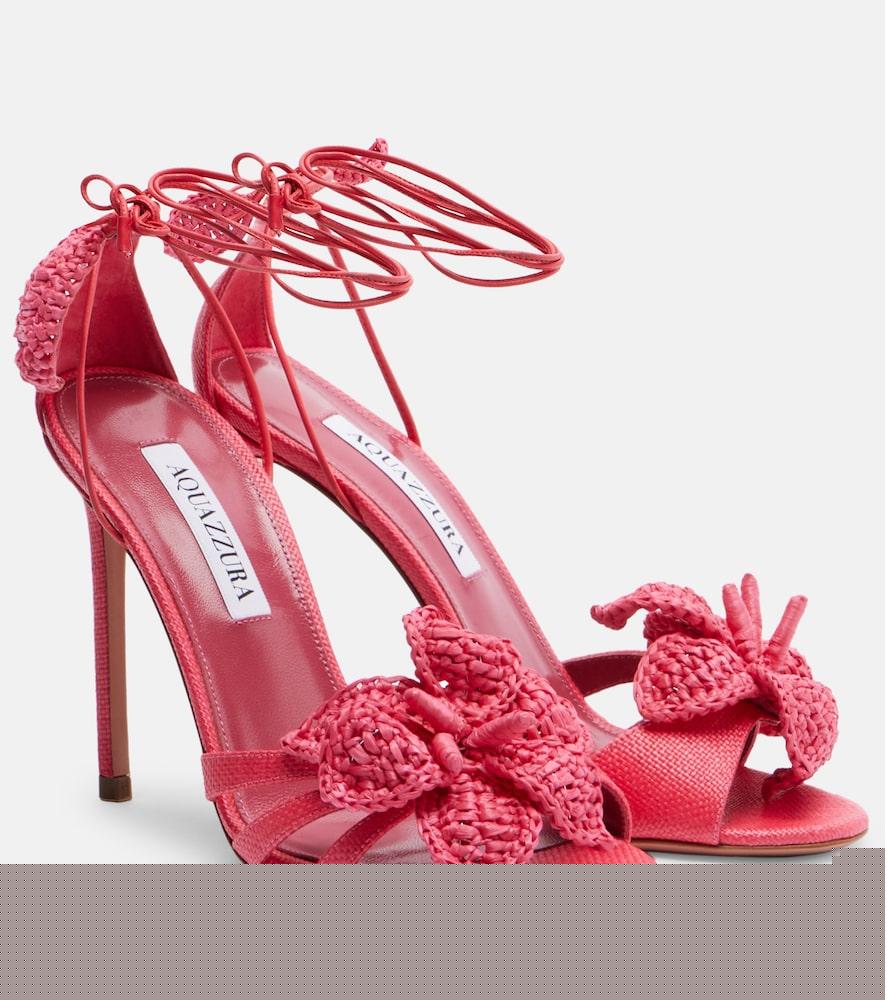 aquazzura calypso raffia sandals