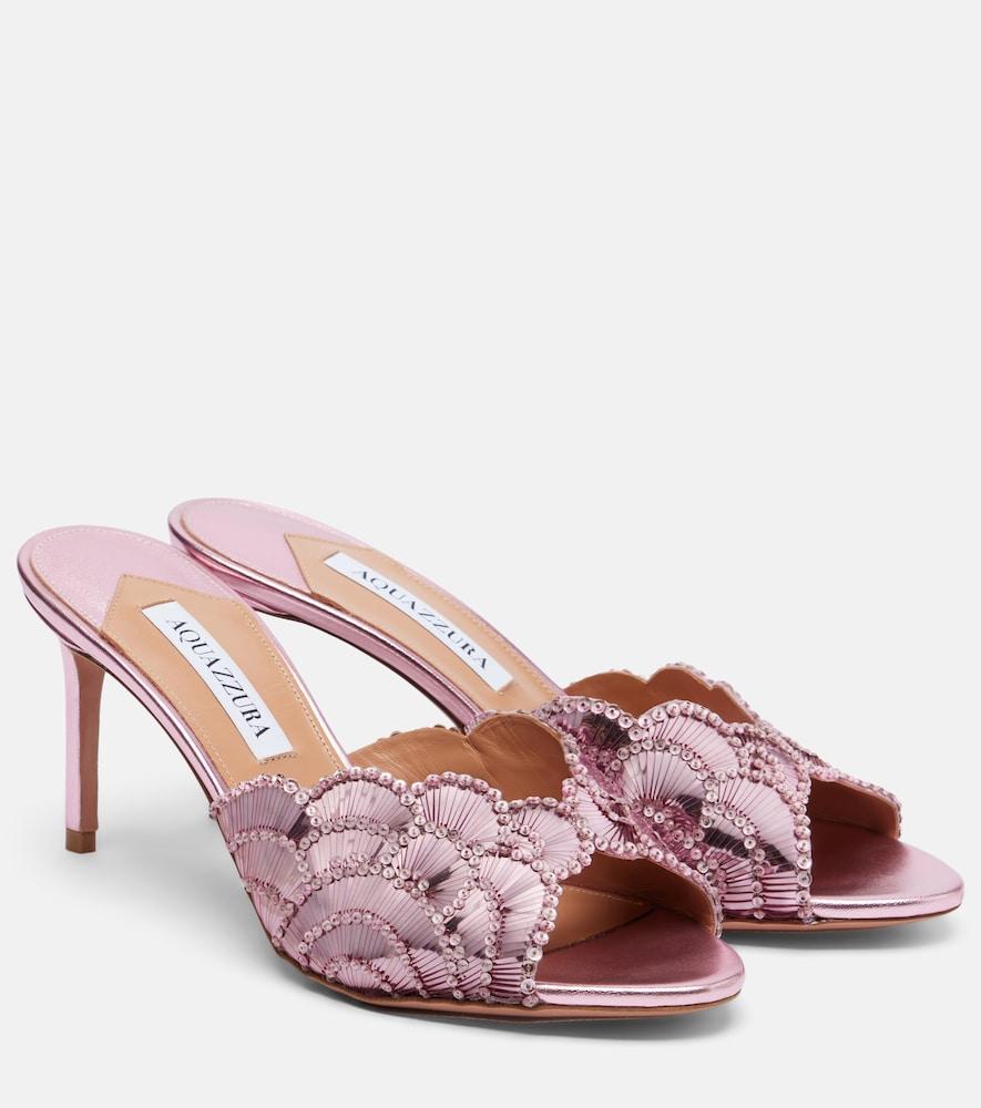 aquazzura ce soir sequined mules