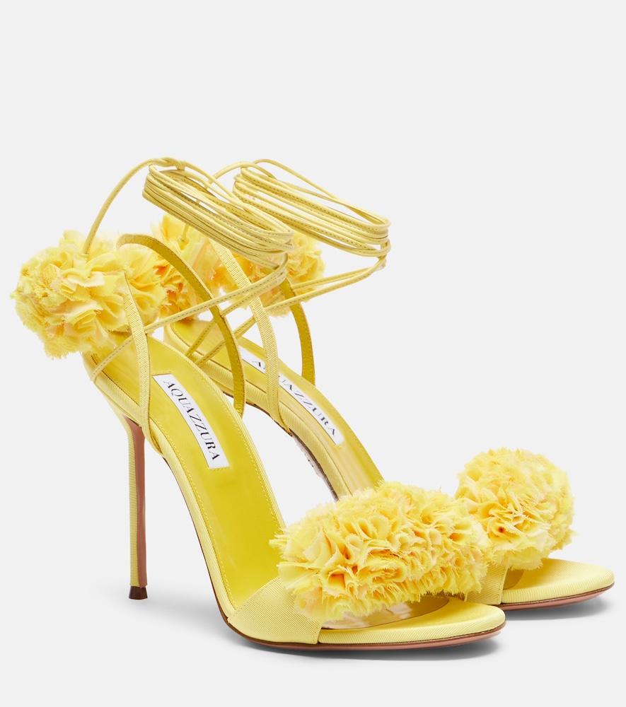 aquazzura cherry kiss appliqué sandals