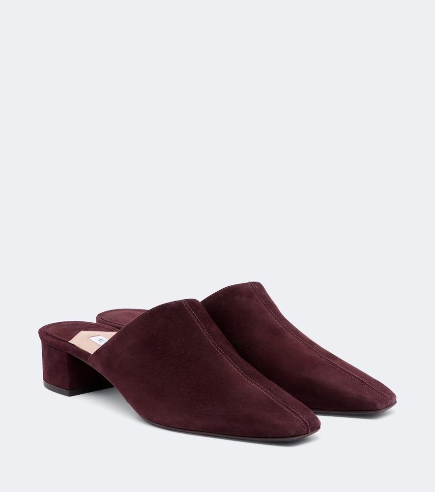 aquazzura colbert suede mules