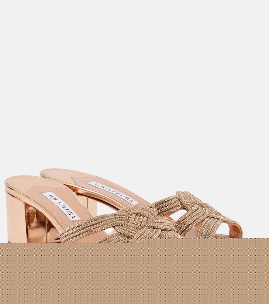 aquazzura felix embellished leather sandals