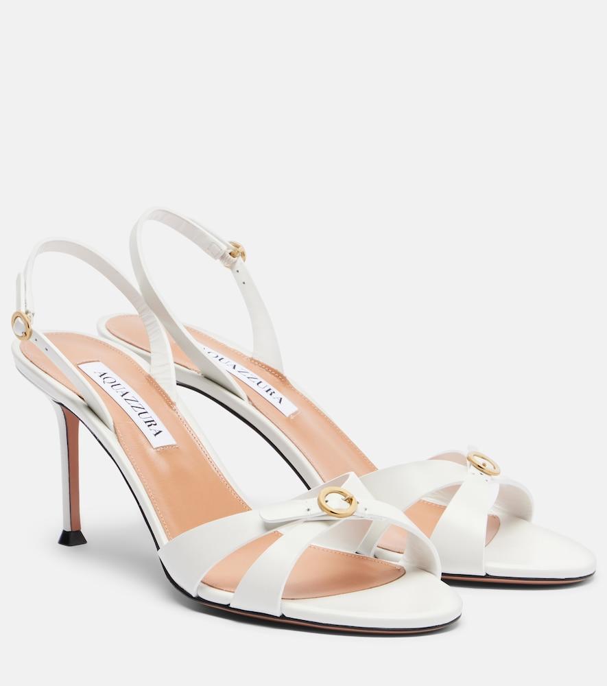 aquazzura iza leather slingback sandals