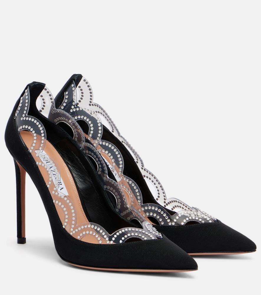 aquazzura je t'aime 105 embellished pumps