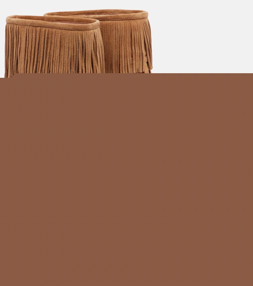 aquazzura maverick fringed suede mid-calf boots