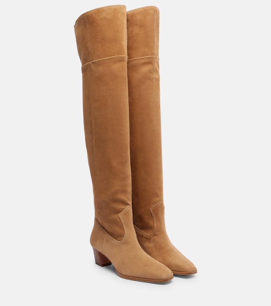 aquazzura nomad 50 suede over-the-knee boots