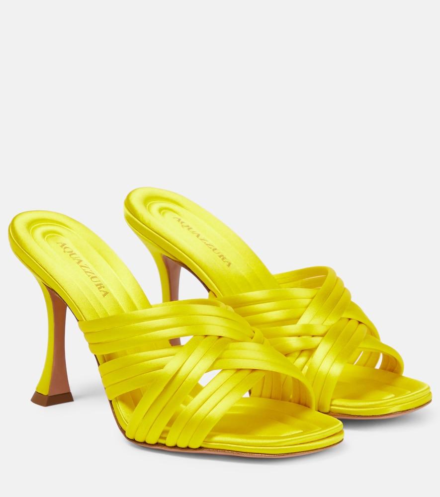 aquazzura oahu 95 satin mules