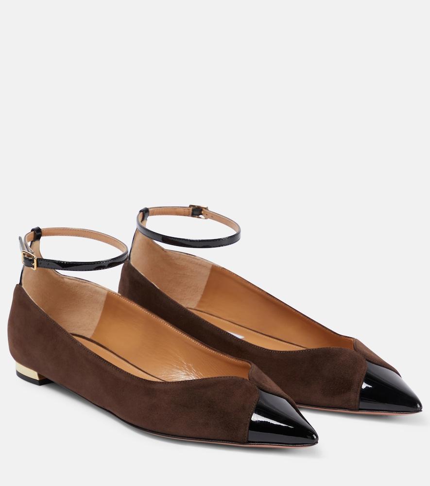 aquazzura pinot suede ballet flats
