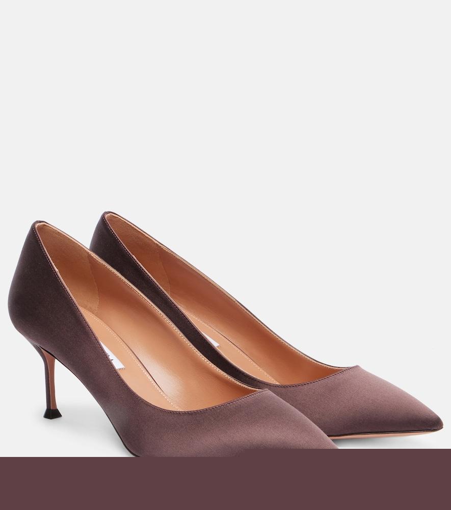 aquazzura purist 65 satin pumps