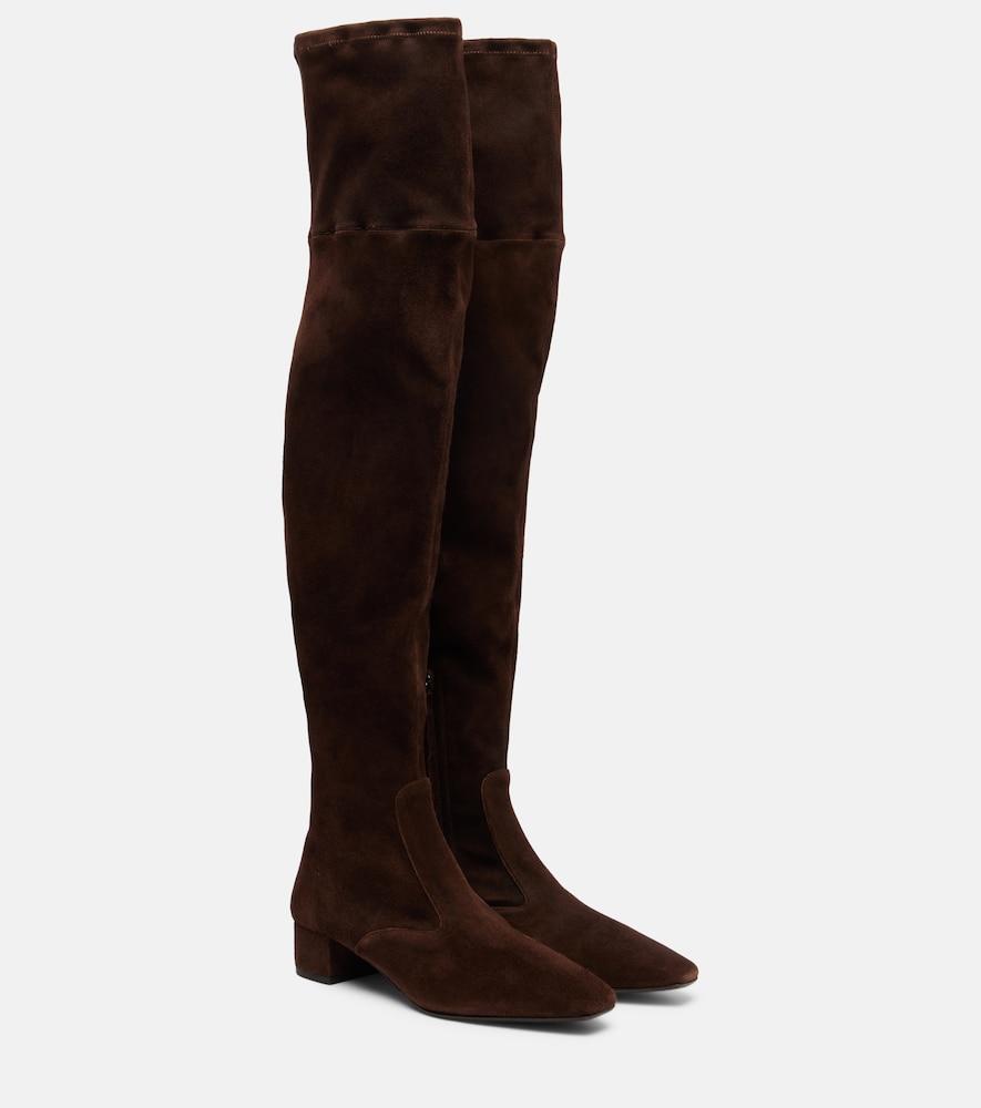aquazzura remi 35 suede over-the-knee boots