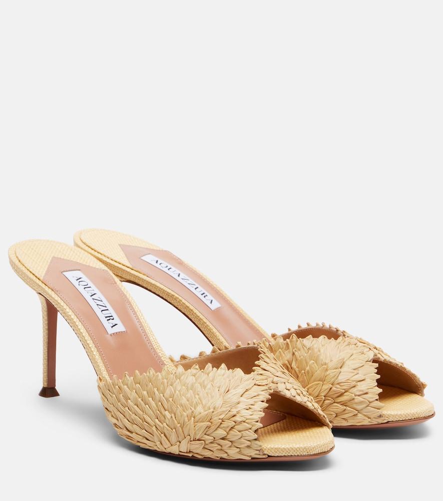 aquazzura rio flirt raffia mules
