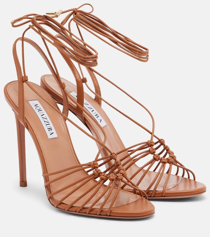 aquazzura ritmo leather sandals