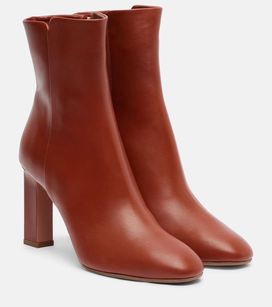 aquazzura sellier 85 leather ankle boots