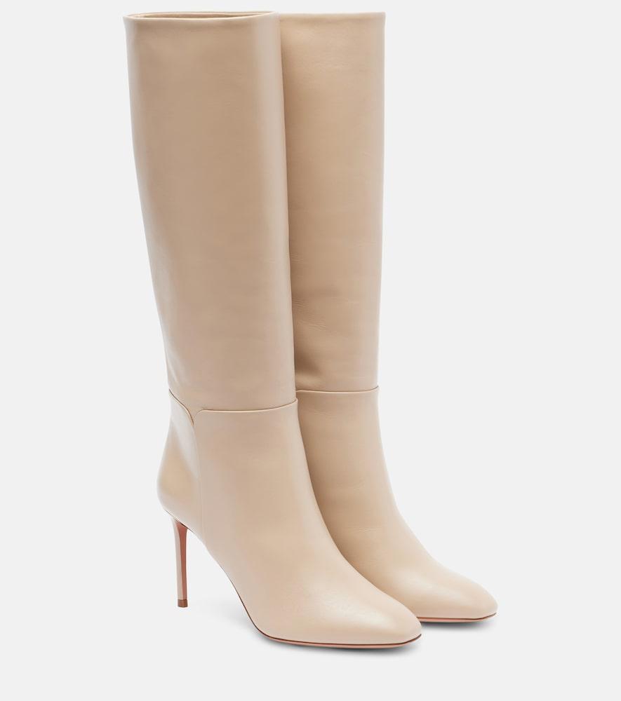aquazzura sellier 85 leather knee-high boots