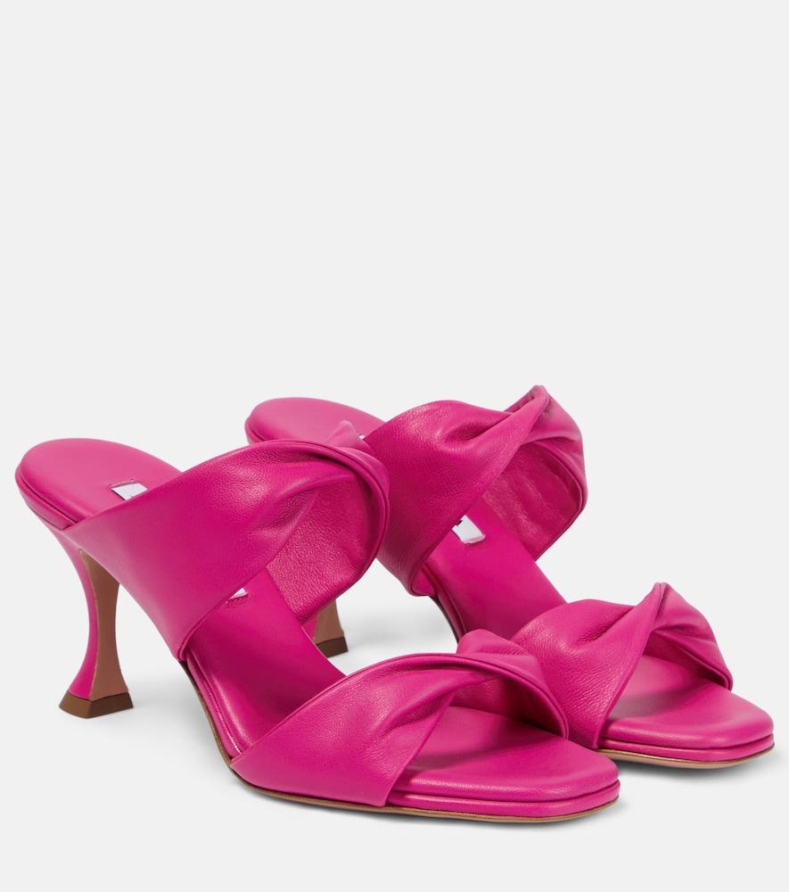 aquazzura twist leather sandals