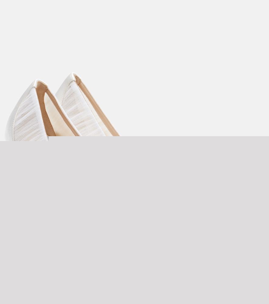 aquazzura voile 105 satin-trimmed tulle pumps