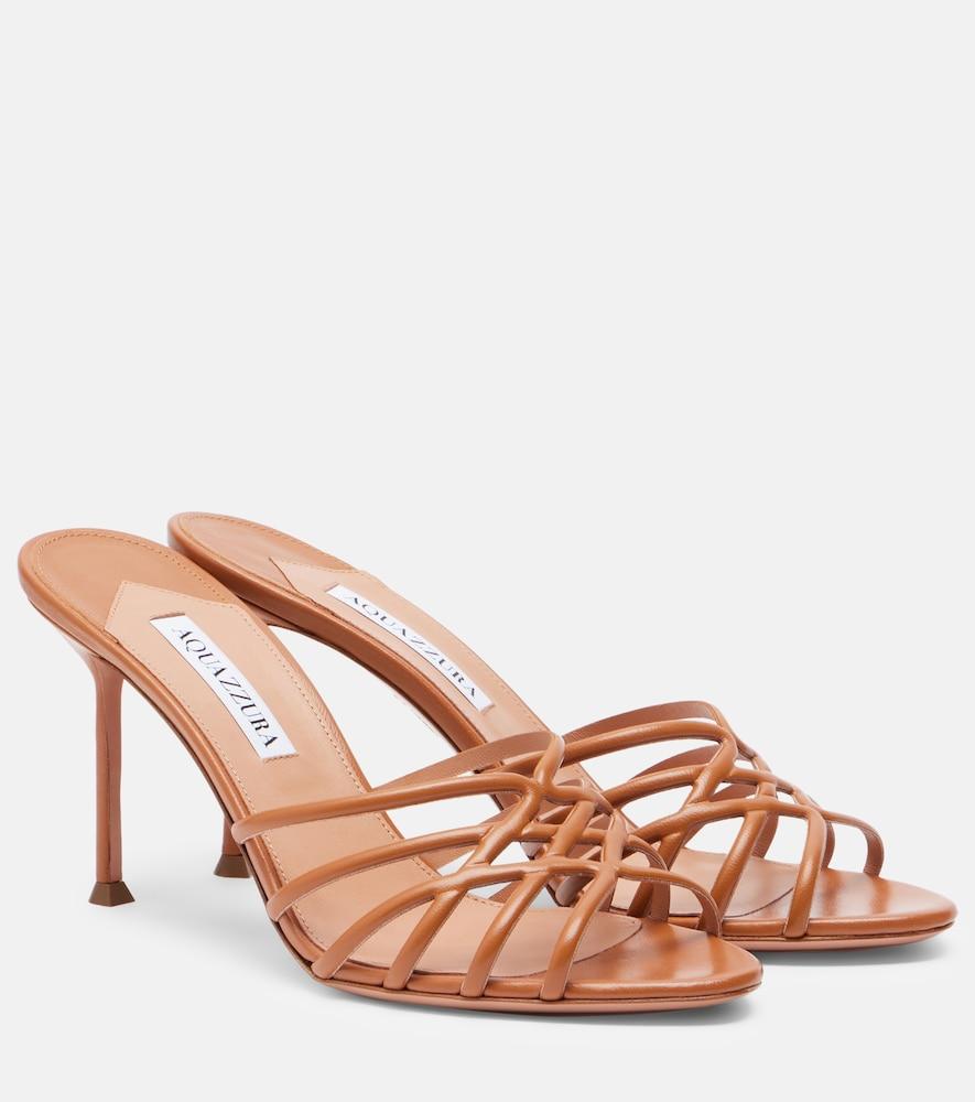 aquazzura wild dream leather mules