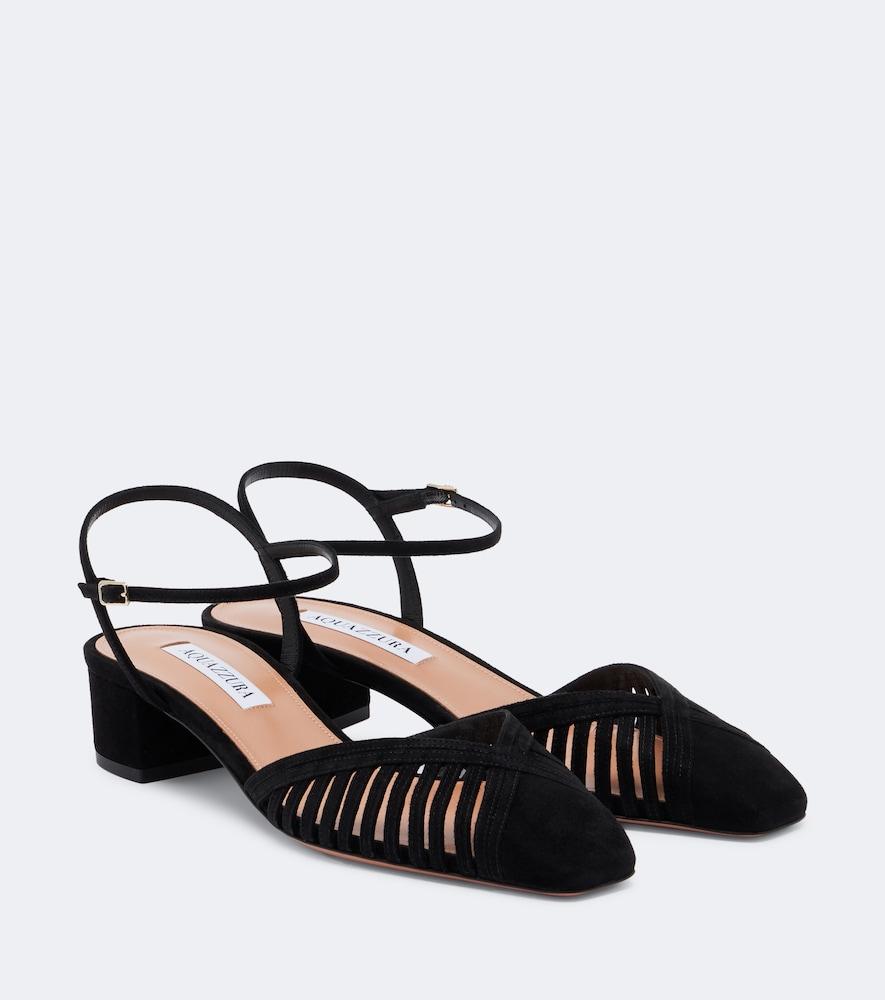 aquazzura yara suede pumps