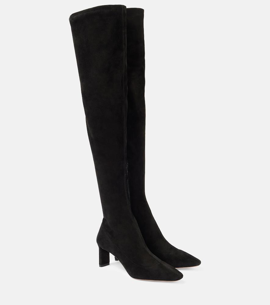 aquazzura zenn 65 suede knee-high boots