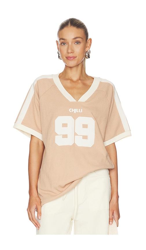 araminta james chilli 99 waffle tee in nude. - size l (also in m, s, xl, xs)