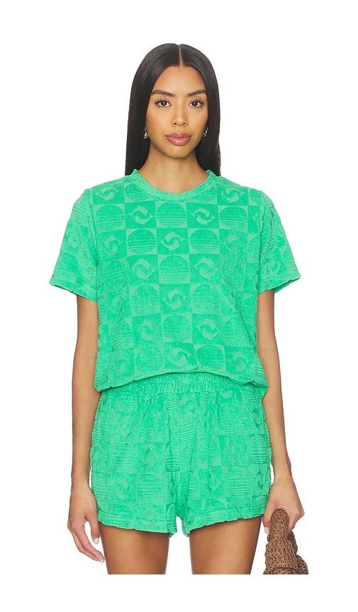 araminta james cruise dolphin terry top in green. - size m (also in xs)