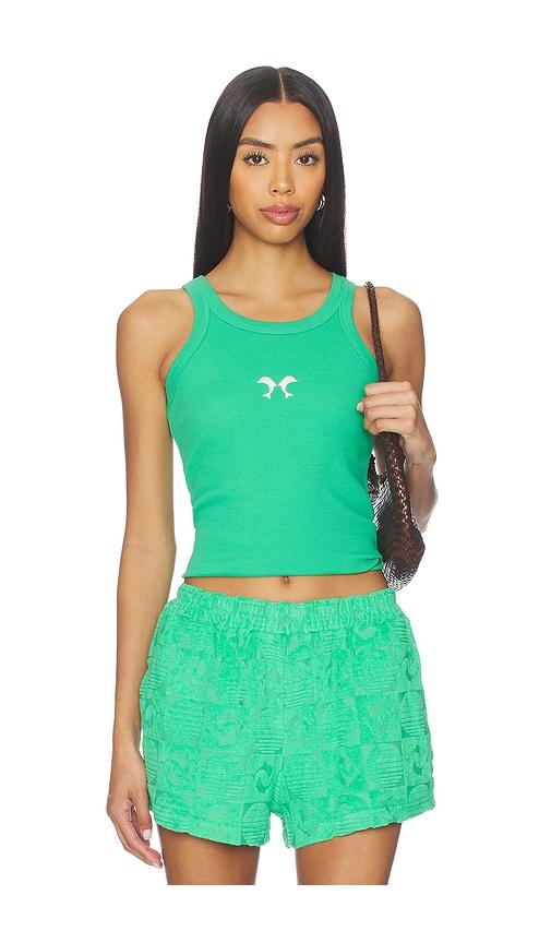 araminta james dolphin tank top in green. - size l (also in m, s, xl, xs)