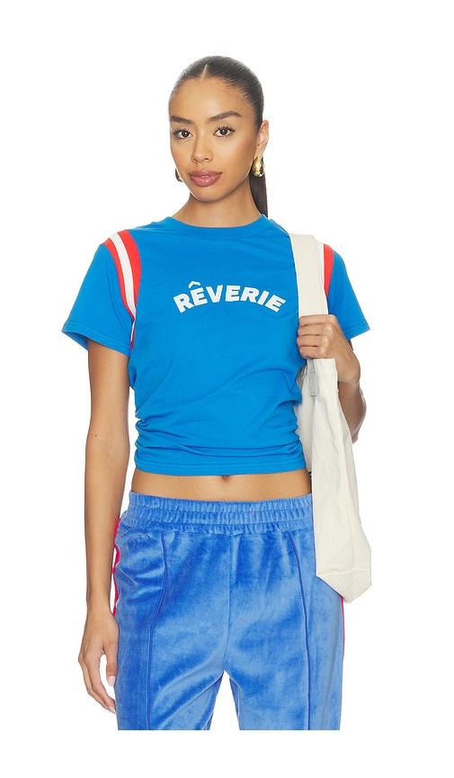 araminta james reverie baby tee in royal,red. - size m (also in s)