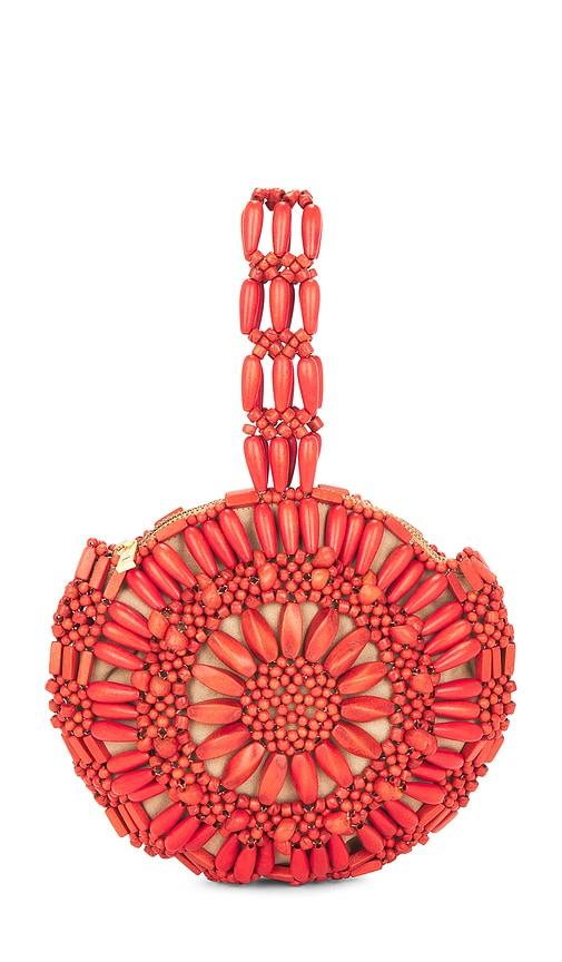 aranaz flordeliza clutch in red.