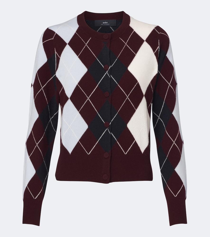 arch4 claridges argyle cashmere cardigan