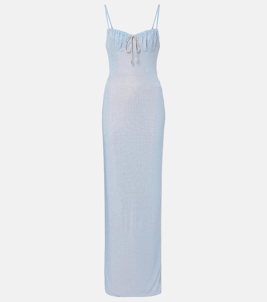 area crystal-embellished gown