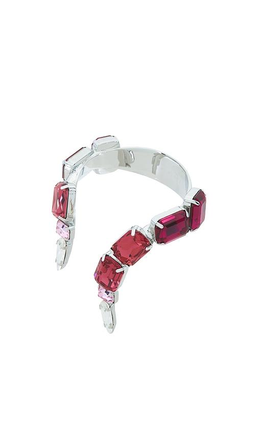 area ombre crystal wrap cuff bracelet in pink.