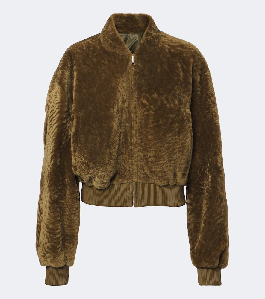arma azra shearling bomber jacket