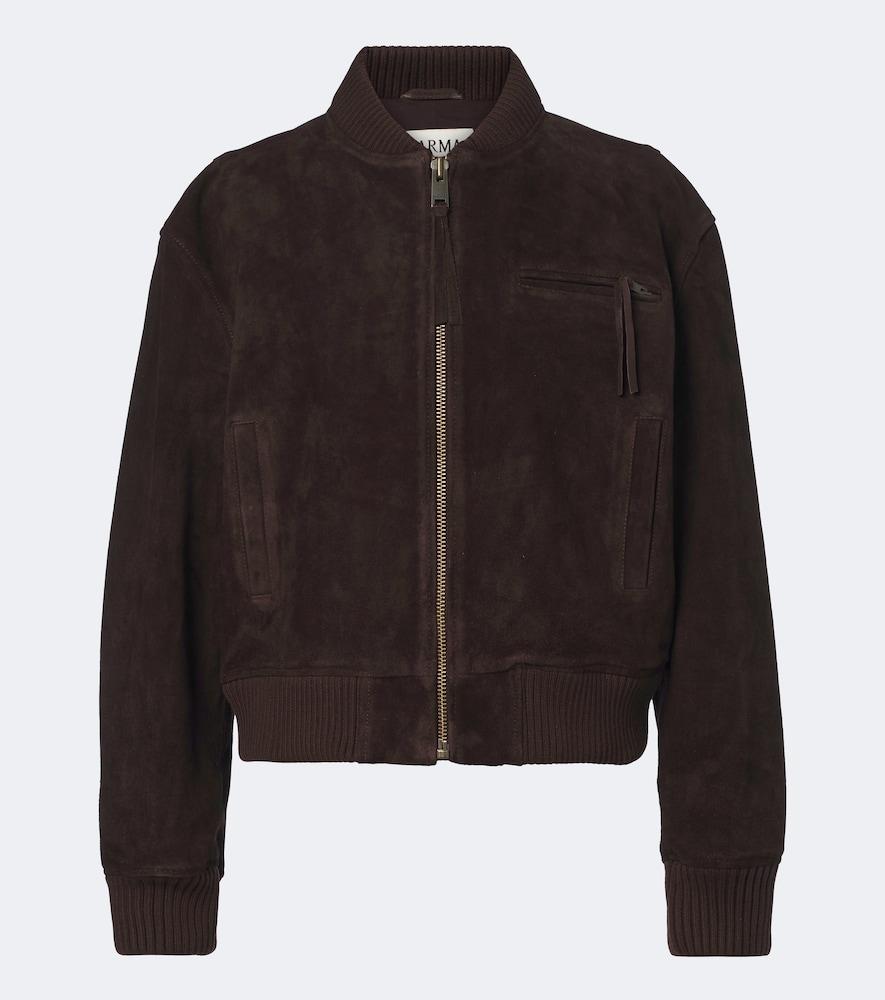 arma elysia suede bomber jacket