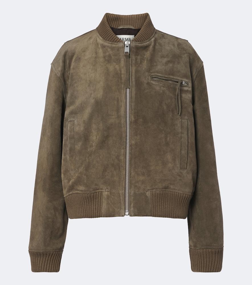 arma elysia suede bomber jacket