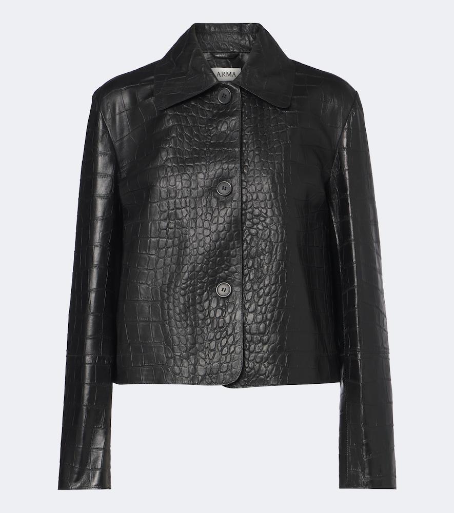 arma emy croc-effect leather jacket