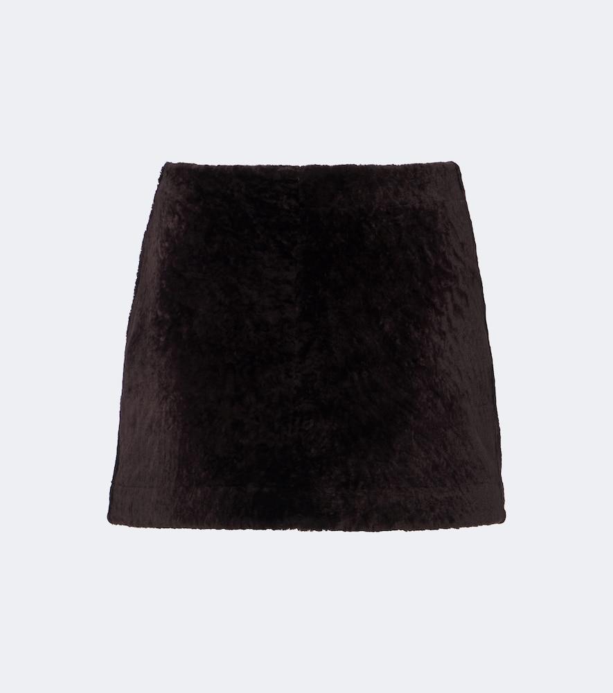 arma melody shearling miniskirt