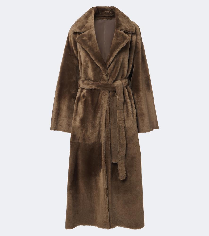 arma rien shearling wrap coat