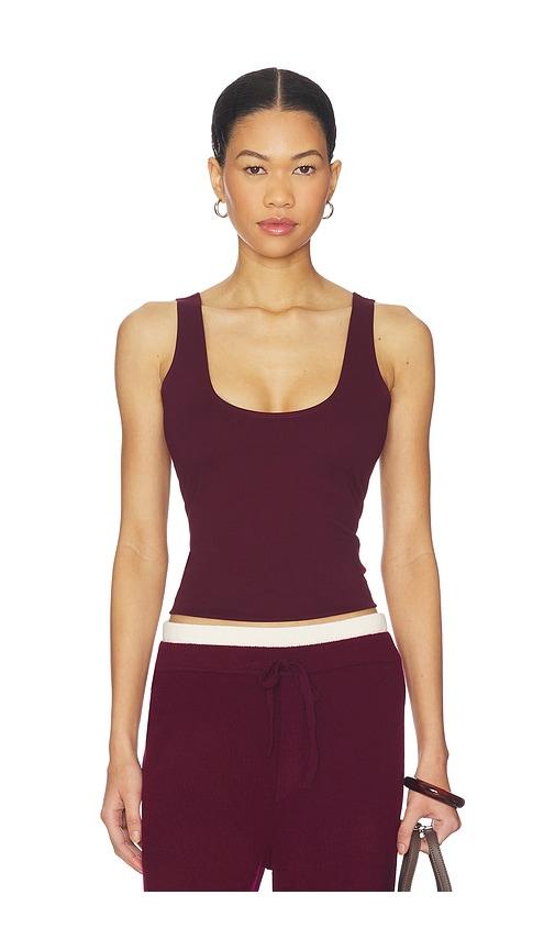 artless inez scoop tank in burgundy. - size l (also in xs, m, xl)