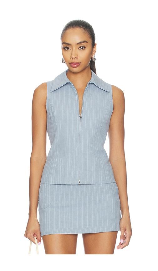 artless kaia vest in baby blue. - size l (also in xs, s, m)
