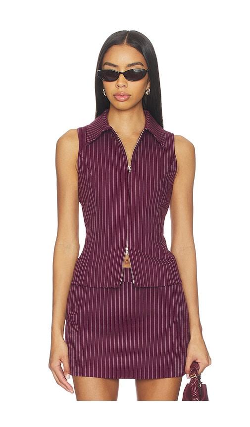 artless kaia vest in wine. - size m (also in s, xs)