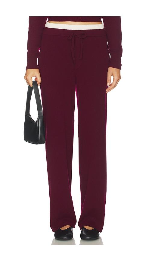 artless tove layered pant in burgundy. - size l (also in xs, s, m, xl)