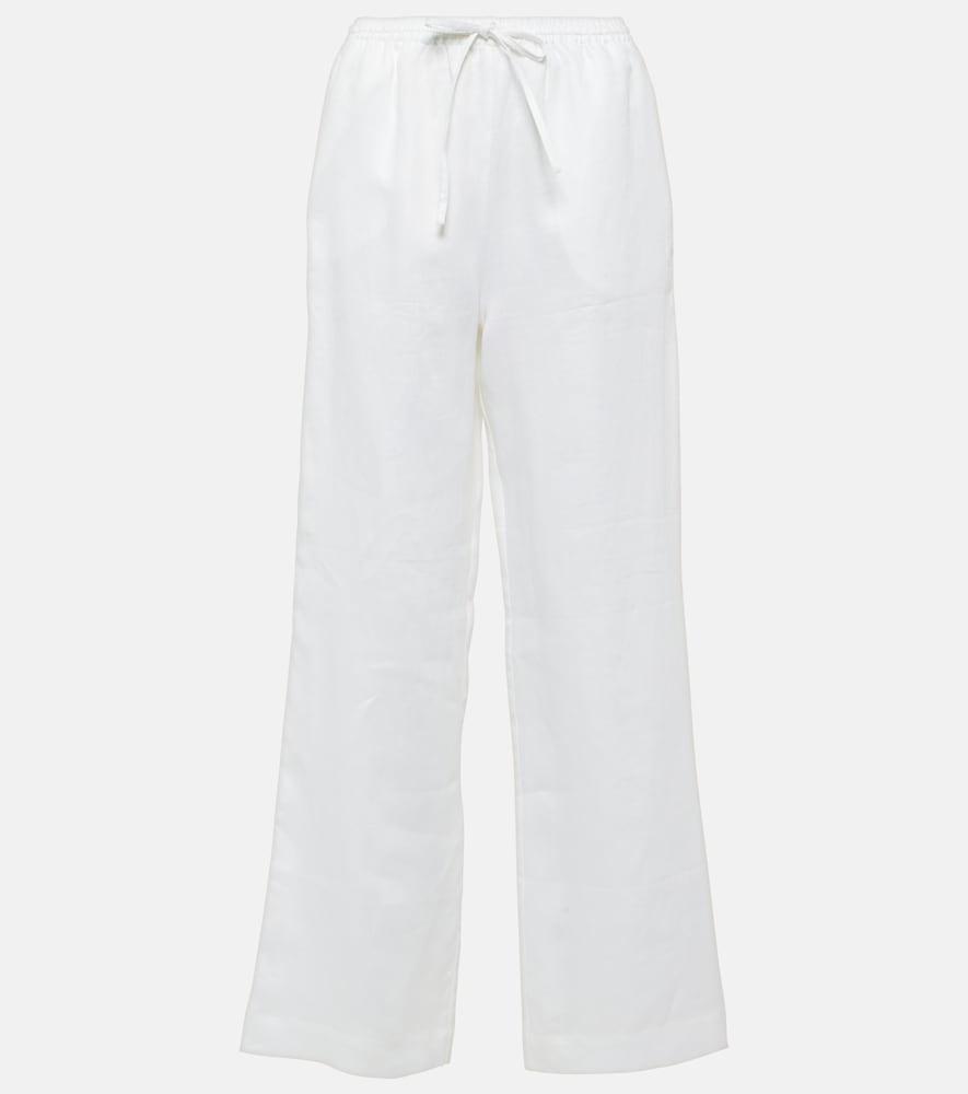 asceno aurelia linen straight pants